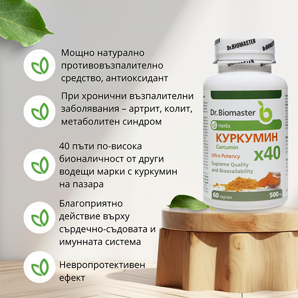 КУРКУМИН х40 от Dr. Biomaster - ползи