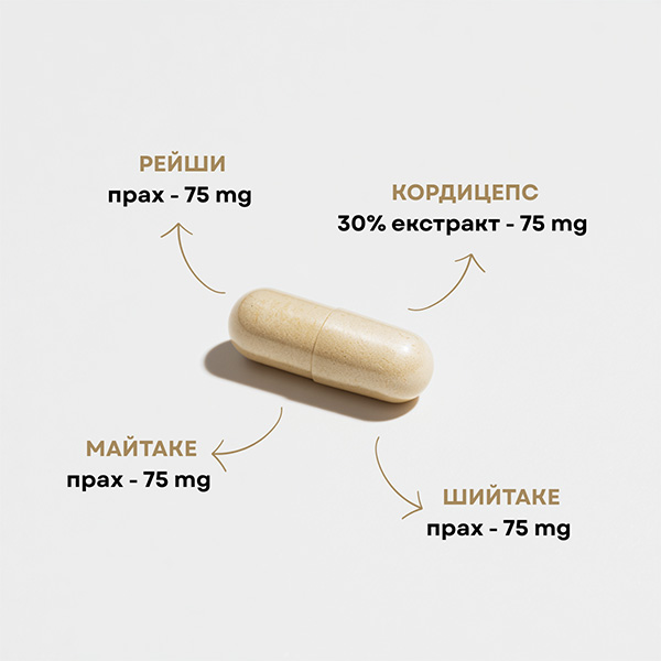 ЯМАКИРО+ - смес от прахове от плодното тяло на лекарствени гъби