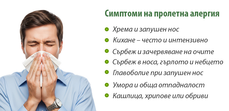 Симптоми на пролетна алергия