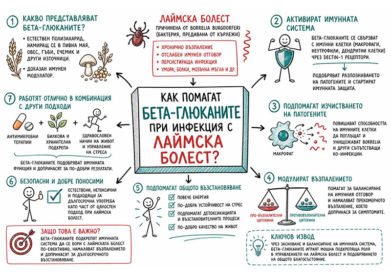 Как помагат бета-глюканите при лаймска болест?