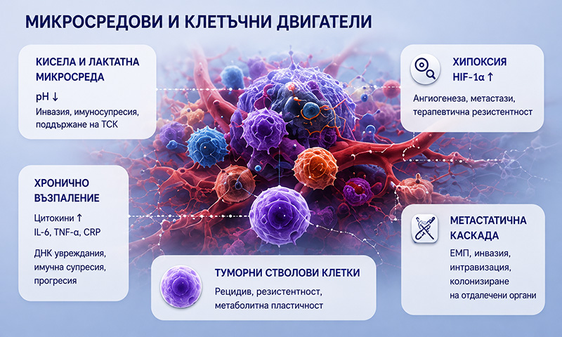 Микросредови и клетъчни двигатели на прогресията