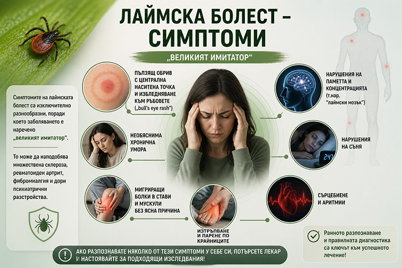 Лаймска болест – симптоми